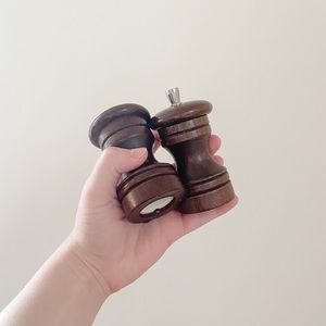 Wooden salt & pepper shakers